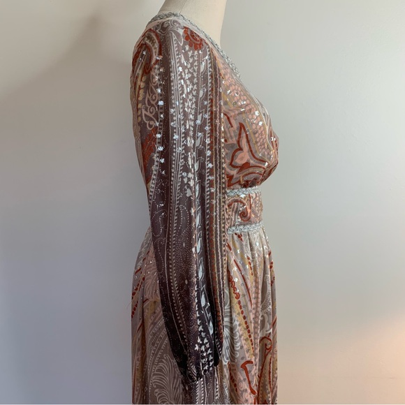Toni Todd 1960s Ombre Paisley Lamé Maxi Dress - Picture 7 of 12